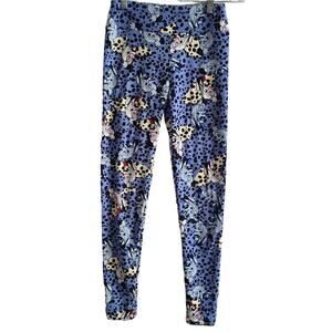 LuLaRoe  Disney‎ Cruella De Vil Dalmatian Spotted Blue Leggings